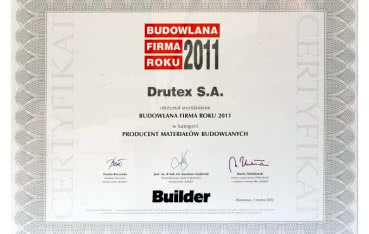 DRUTEX otrzymał tytuł "Budowlana Firma Roku 2011"