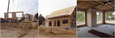 Budowa domu pasywnego w Stawigudzie firmy Saint-Gobain.